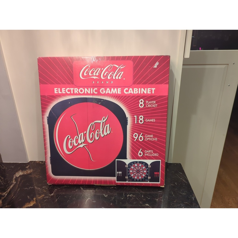 DMI sports Electronic Coca-Cola Dartboard Cabinet Vintage New Collector Item